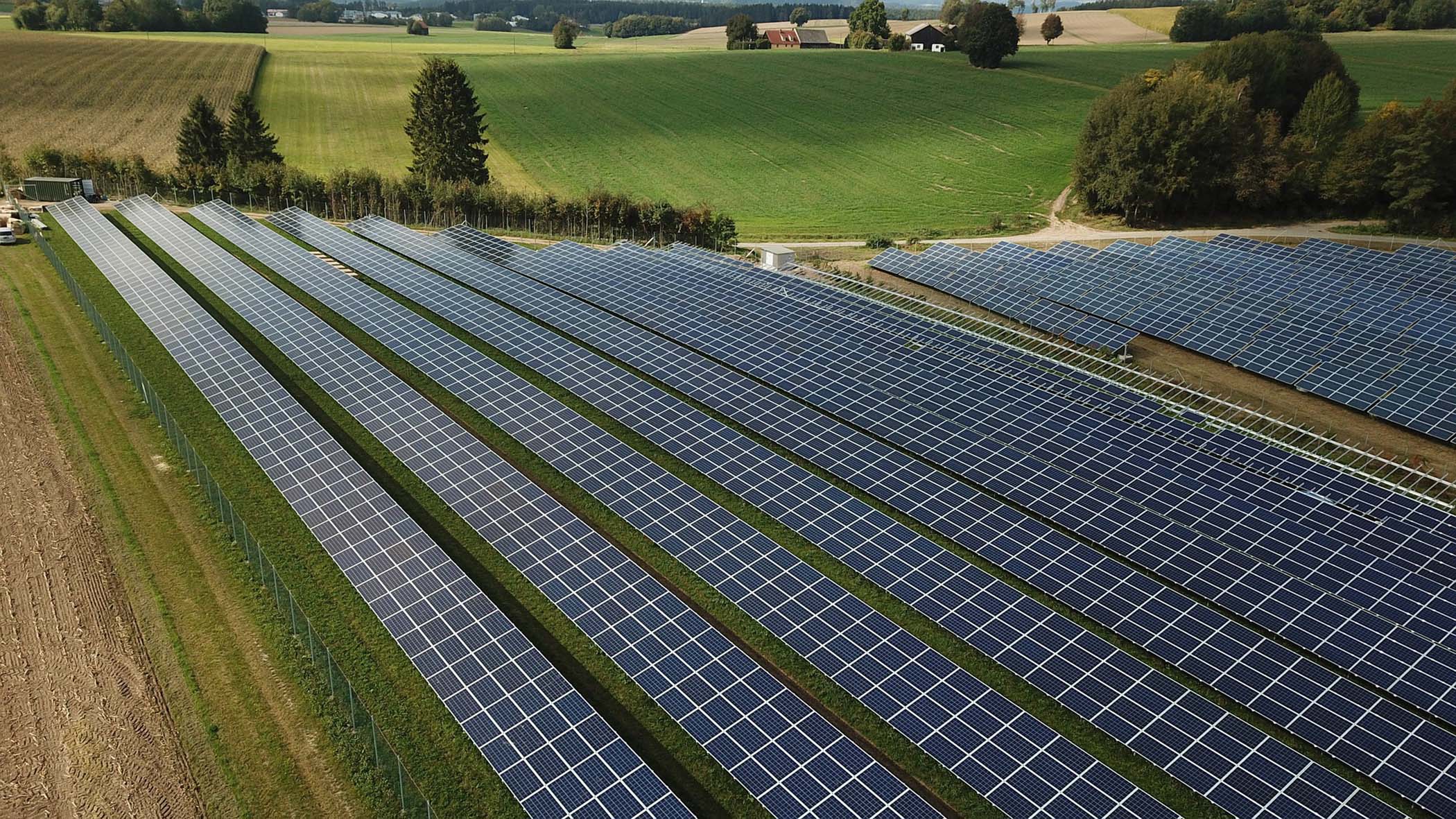 Large Solar Farm Aerial